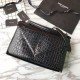 Replica YSL Saint Laurent Envelope Bag in Crocodile Pattern Black