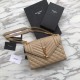 Replica YSL Saint Laurent Envelope Small Bag Grain Embossed Apricot