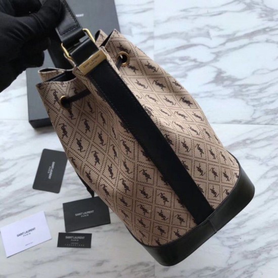 Replica YSL Saint Laurent Monogram All Over Bucket Bag