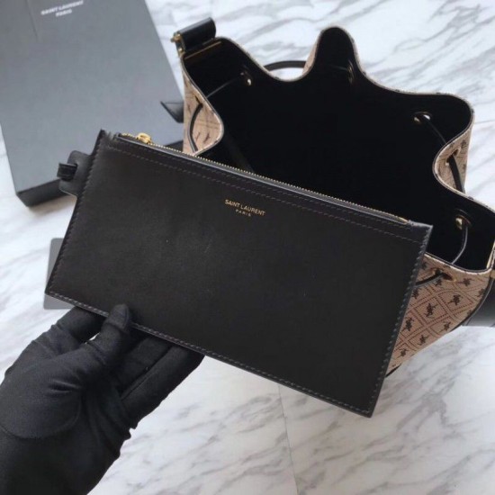 Replica YSL Saint Laurent Monogram All Over Bucket Bag
