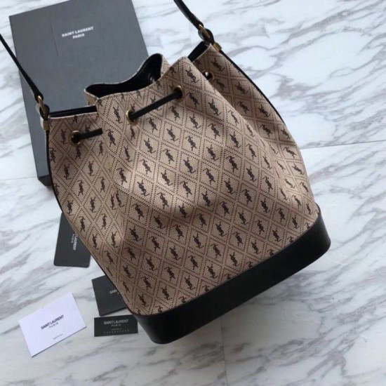 Replica YSL Saint Laurent Monogram All Over Bucket Bag