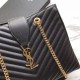 Replica YSL Saint Laurent Shoping Bag Graind leather Black