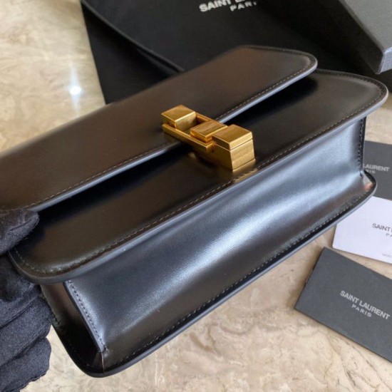 Replica YSL Saint Laurent Carre Satchel Monogram Bag Black