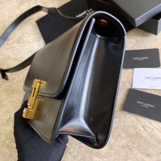 Replica YSL Saint Laurent Carre Satchel Monogram Bag Black