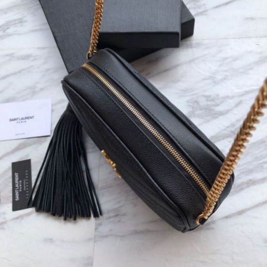 Replica YSL Saint Laurent LouLou Chain Bag Black