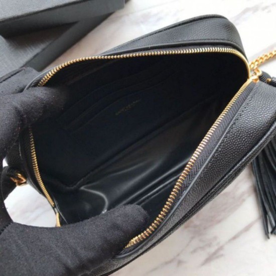 Replica YSL Saint Laurent LouLou Chain Bag Black