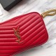 Fake YSL Saint Laurent LouLou Chain Bag Red Replica
