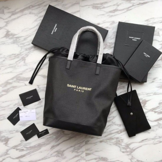Replica YSL Saint Lauren Shopping Tote Bags Black