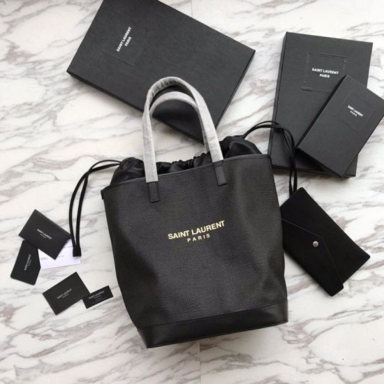 Replica YSL Saint Lauren Shopping Tote Bags Black
