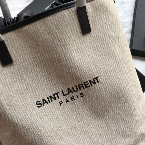 Fake YSL Saint Lauren Shopping Tote Bags Whte Replica