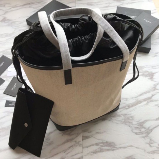 Fake YSL Saint Lauren Shopping Tote Bags Whte Replica