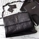 Fake Saint Laurent Medium West Hollywood Bag in Crocodile Embossed Leather Black Replica