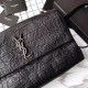 Fake Saint Laurent Medium West Hollywood Bag in Crocodile Embossed Leather Black Replica