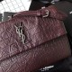 Fake Saint Laurent Medium West Hollywood Bag in Crocodile Embossed Leather Bordeaux Replica