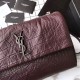 Fake Saint Laurent Medium West Hollywood Bag in Crocodile Embossed Leather Bordeaux Replica