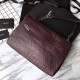 Fake Saint Laurent Medium West Hollywood Bag in Crocodile Embossed Leather Bordeaux Replica