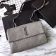 Fake Saint Laurent Medium West Hollywood Bag in Crocodile Embossed Leather Gray Replica