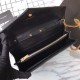 Replica YSL Saint Laurent Grained Matelasse Chain Wallet Black