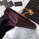 Fake YSL Saint Laurent Grained Matelasse Chain Wallet Claret Replica