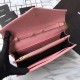 Fake YSL Saint Laurent Grained Matelasse Chain Wallet Rose Replica
