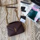 Replica YSL Saint Laurent Medium College Monogram Shoulder Bag Grained Matelasse Claret