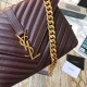 Replica YSL Saint Laurent Medium College Monogram Shoulder Bag Grained Matelasse Claret