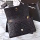 Replica YSL Saint Laurent Medium Kate Monogram Tassel Croco Leather Shoulder Bag Black Fake YSL Saint Laurent Medium Kate Monogram Tassel Croco Leather Shoulder Bag Black Replica