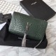 Fake YSL Saint Laurent Medium Kate Monogram Tassel Croco Leather Shoulder Bag Green Replica Replica YSL Saint Laurent Medium Kate Monogram Tassel Croco Leather Shoulder Bag Green