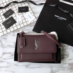 Replica YSL Saint Laurent Medium Sunset Bag Bordeaux