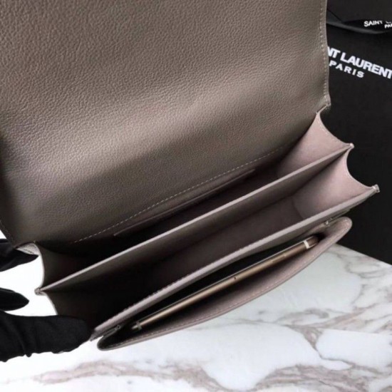 Fake YSL Saint Laurent Medium Sunset Bag Gray Replica