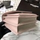 Fake YSL Saint Laurent Medium Sunset Bag In Crocodile Embossed Shiny Leather Apricot Replica