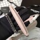 Fake YSL Saint Laurent Medium Sunset Bag In Crocodile Embossed Shiny Leather Apricot Replica
