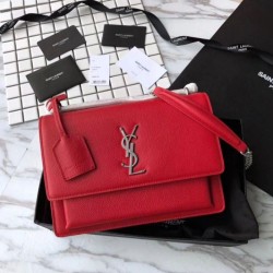 Replica YSL Saint Laurent Medium Sunset Bag Red