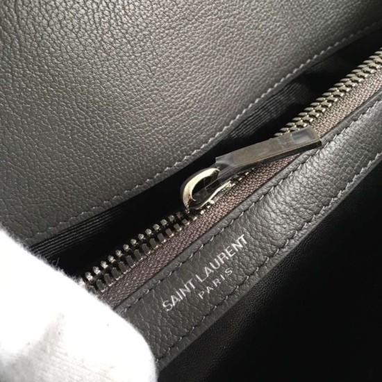 Replica Saint Laurent Large Monogram College Bag in Anthracite Goatskin