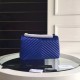 Replica Saint Laurent Large Monogram College Bag in Blue Goatskin