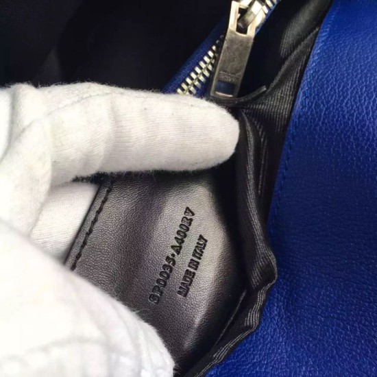Replica Saint Laurent Large Monogram College Bag in Blue Goatskin