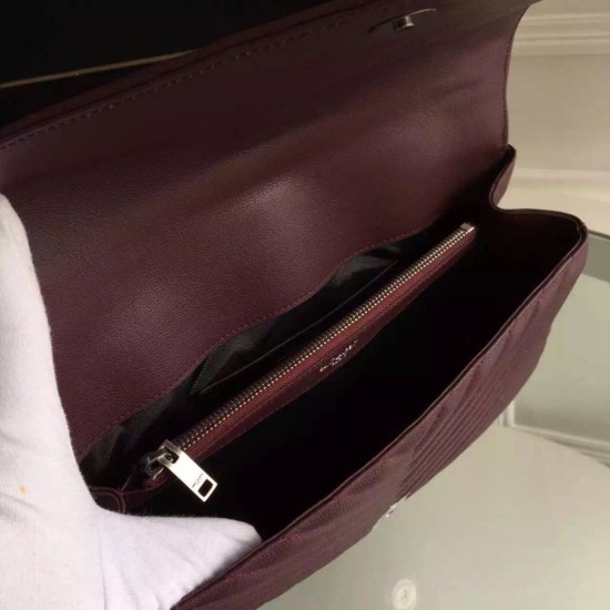Fake Saint Laurent Large Monogram College Bag in Burgundy Goatskin Replica Fake Saint Laurent Large Monogram College Bag in Burgundy Goatskin Replica