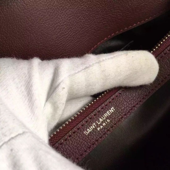 Fake Saint Laurent Large Monogram College Bag in Burgundy Goatskin Replica Fake Saint Laurent Large Monogram College Bag in Burgundy Goatskin Replica