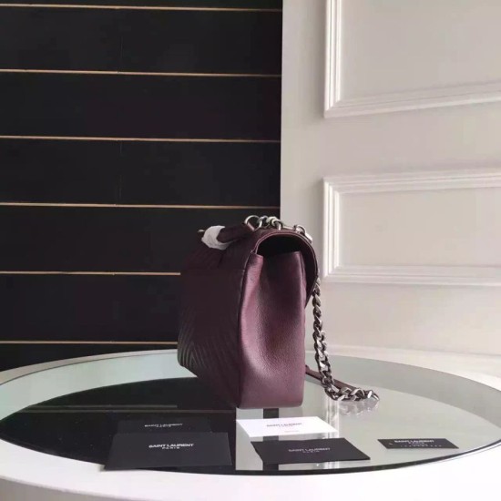 Fake Saint Laurent Large Monogram College Bag in Burgundy Goatskin Replica Fake Saint Laurent Large Monogram College Bag in Burgundy Goatskin Replica