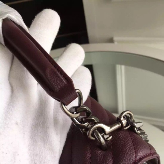 Fake Saint Laurent Large Monogram College Bag in Burgundy Goatskin Replica Fake Saint Laurent Large Monogram College Bag in Burgundy Goatskin Replica