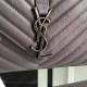 Replica Saint Laurent Large Monogram College Bag in Grey Goatskin