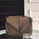 Fake Saint Laurent Large Monogram College Bag in Havane Goatskin Replica