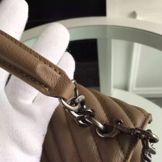 Fake Saint Laurent Large Monogram College Bag in Havane Goatskin Replica
