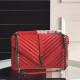 Fake Saint Laurent Large Monogram College Bag in Red Goatskin Replica