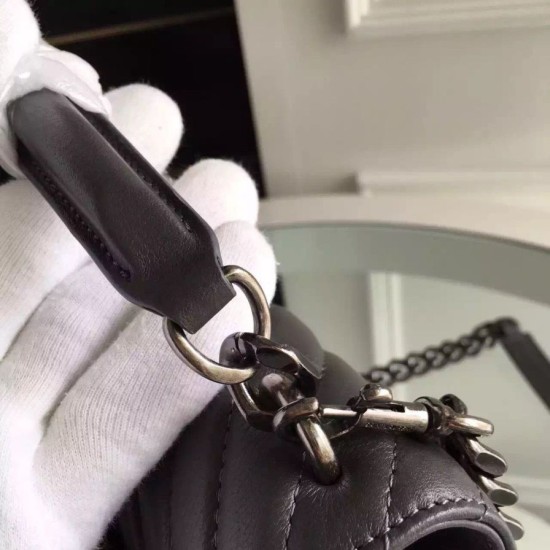 Fake Saint Laurent Medium Monogram College Bag in Anthracite Goatskin Replica Replica Saint Laurent Medium Monogram College Bag in Anthracite Goatskin