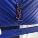 Replica Saint Laurent Medium Monogram College Bag in Blue Goatskin