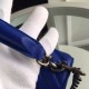 Replica Saint Laurent Medium Monogram College Bag in Blue Goatskin