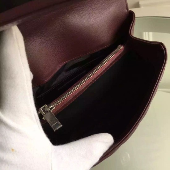 Replica Saint Laurent Medium Monogram College Bag in Burgundy Goatskin Replica Saint Laurent Medium Monogram College Bag in Burgundy Goatskin