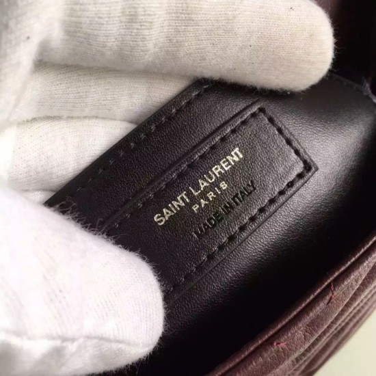 Replica Saint Laurent Medium Monogram College Bag in Burgundy Goatskin Replica Saint Laurent Medium Monogram College Bag in Burgundy Goatskin