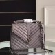 Replica Saint Laurent Medium Monogram College Bag in Grey Goatskin